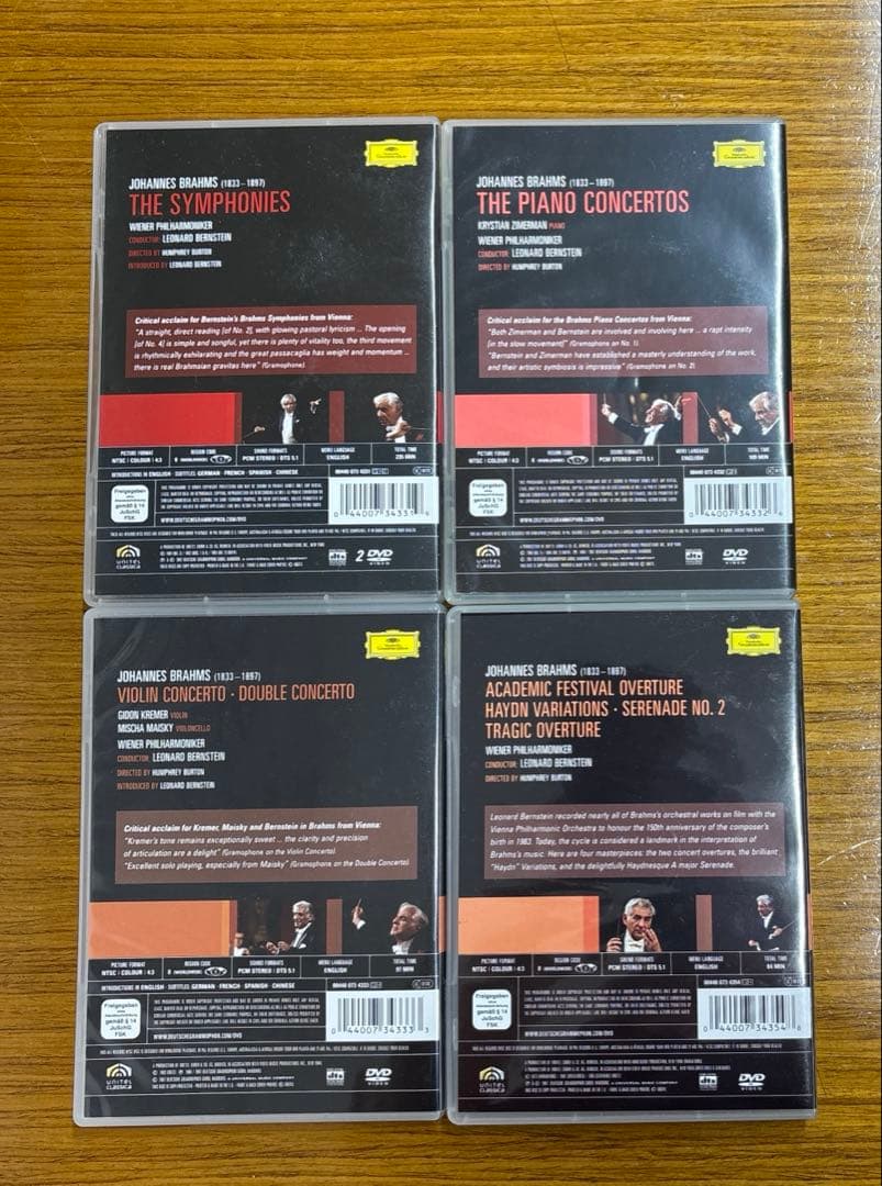 レナード・バーンスタイン　ブラームス　DVD５枚組