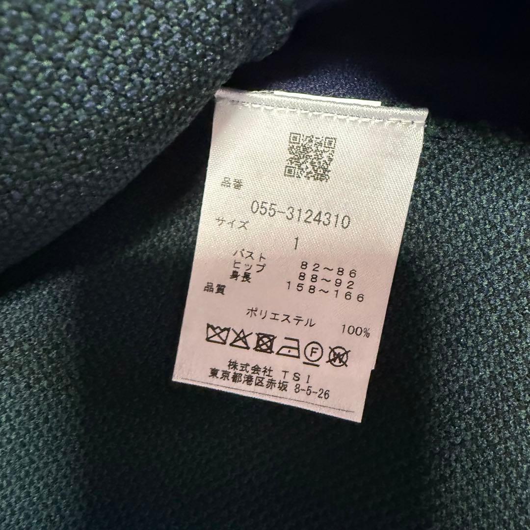 【パーリーゲイツ】美品 ニットワンピース チェック ノースリーブ 1 2way