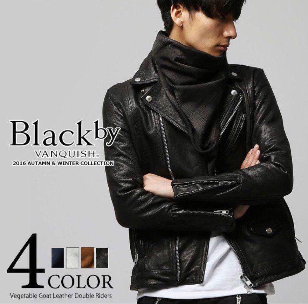 Black by VANQUISH本革 ライダースジャケット