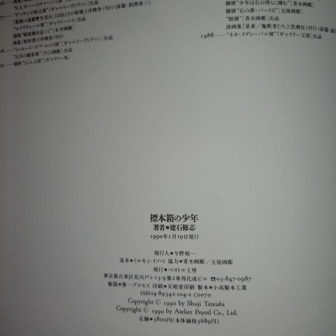 標本箱の少年 建石修志 画集