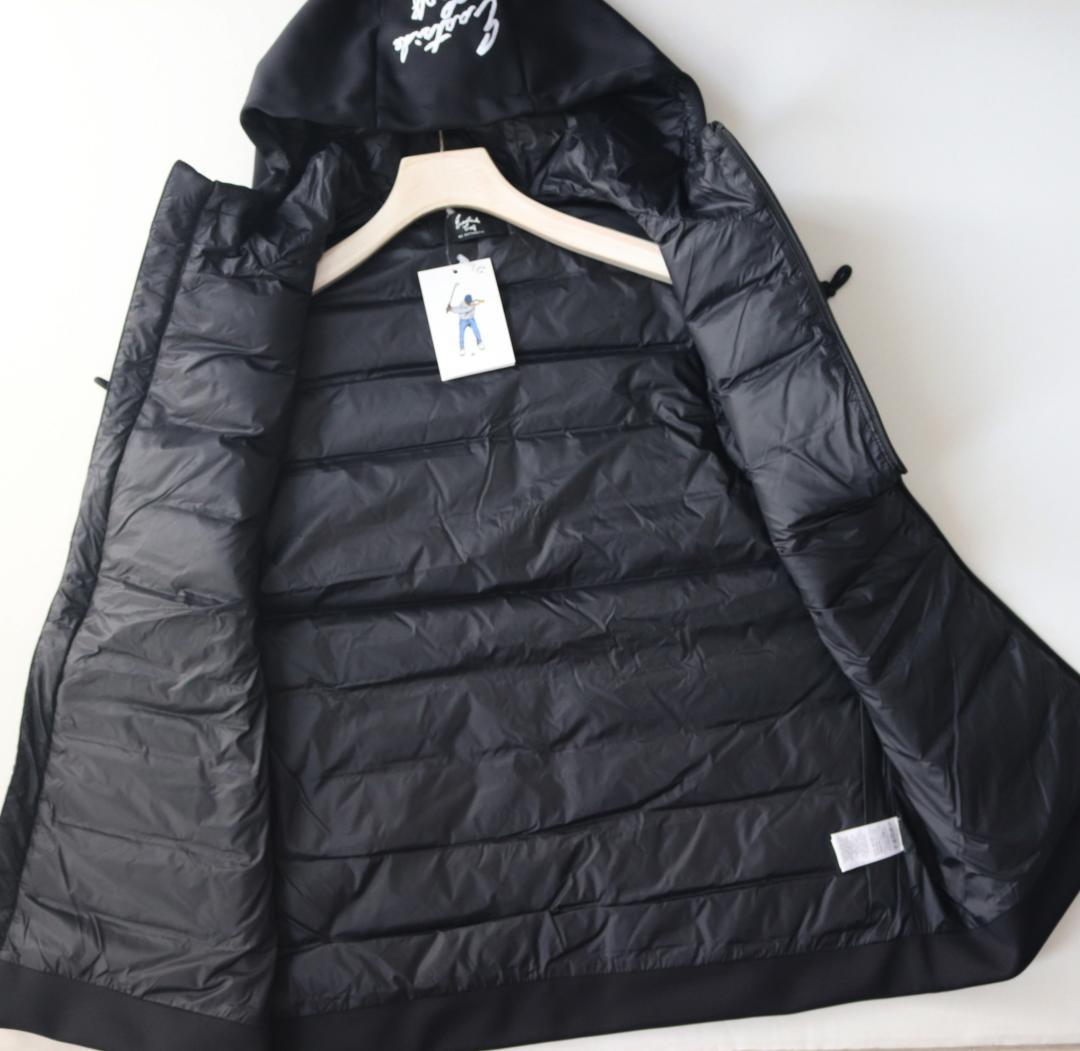 新品タグ付き【イーストサイドゴルフ】Zip Hoodie ダウンベスト 黒 M