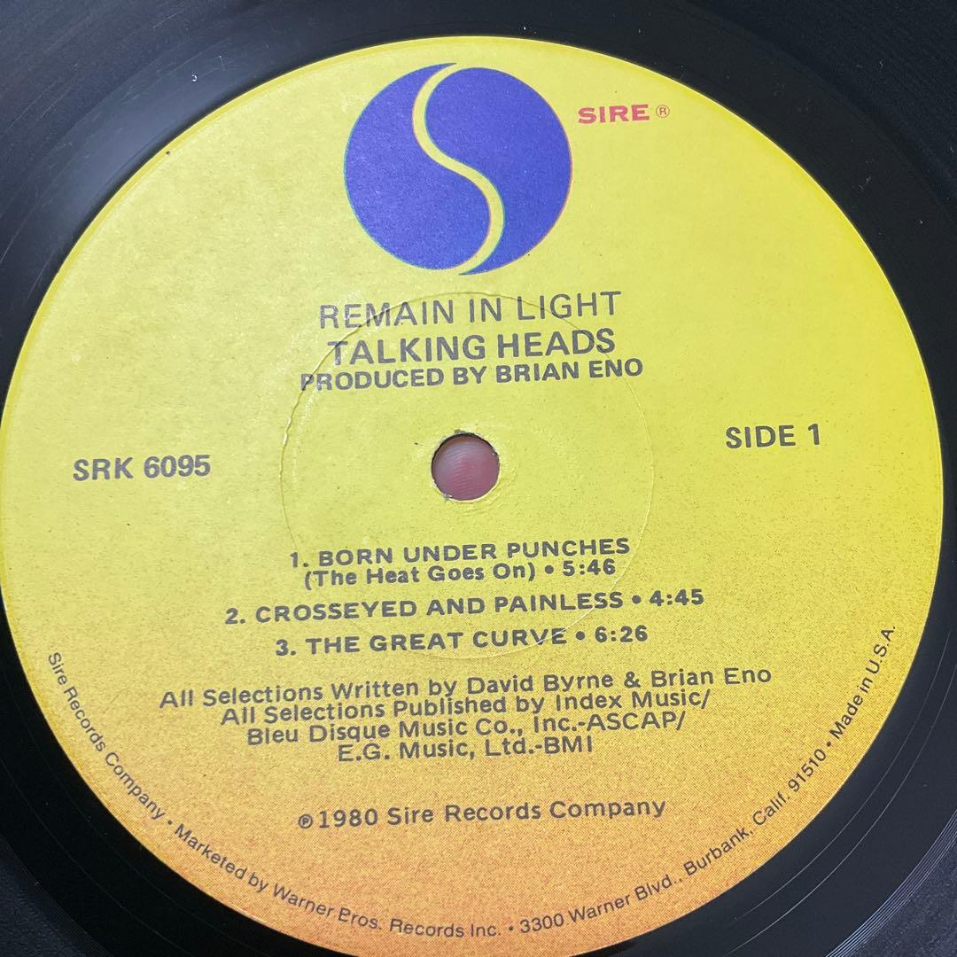 TALKING HEADS REMAIN IN LIGHT レコード