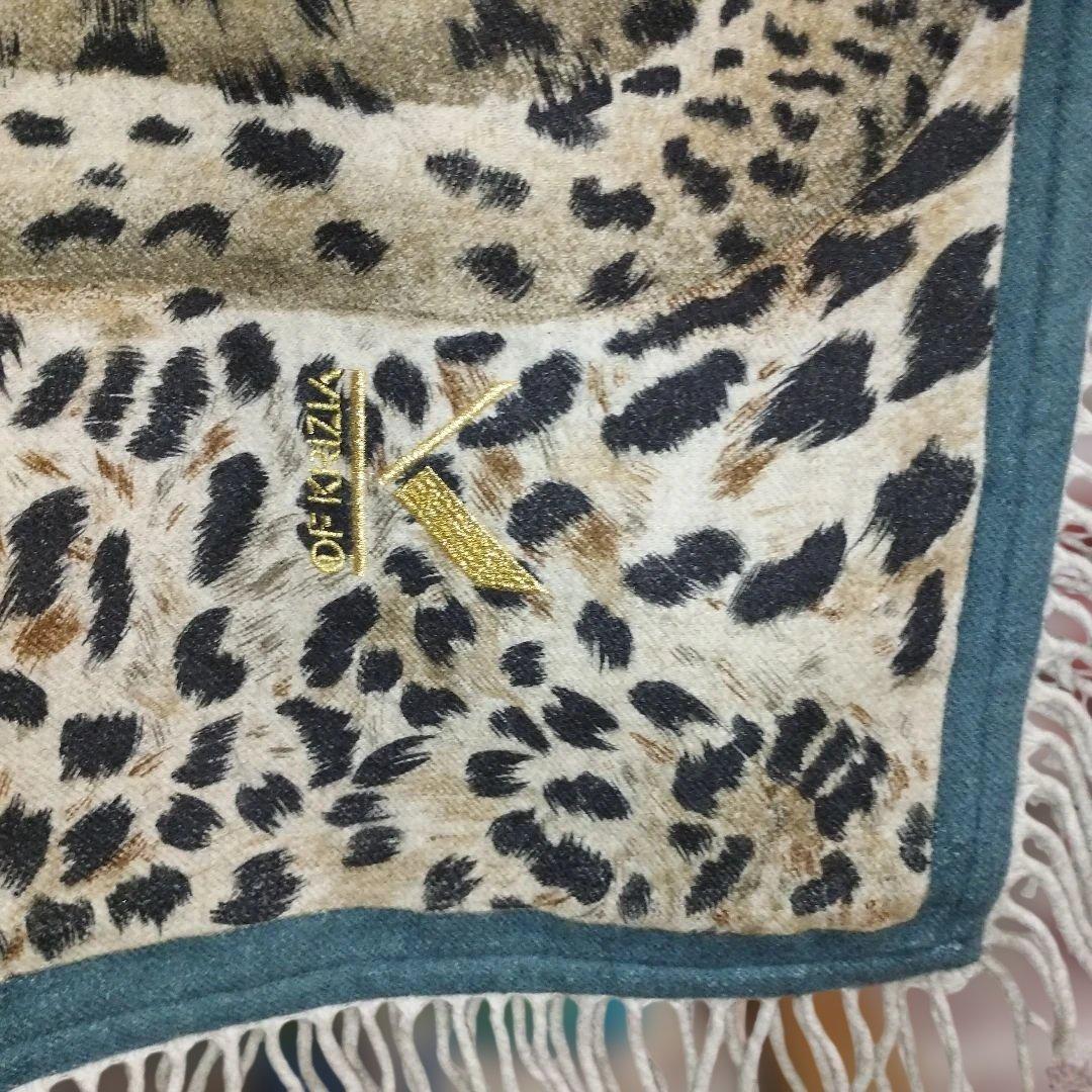 K OF KRIZIA　カシミヤ混ウールブランケット　膝掛け　マルチカバー　美品