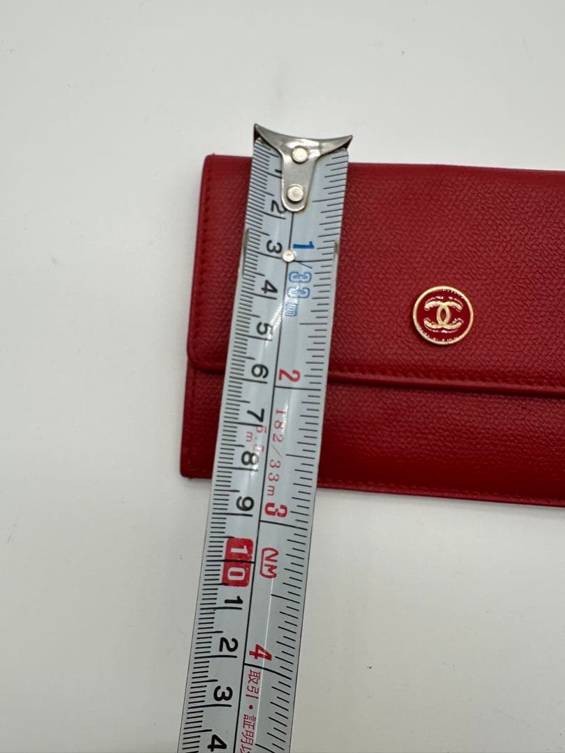 処分値下げ 美品Chanel レザーキーケース レッド
