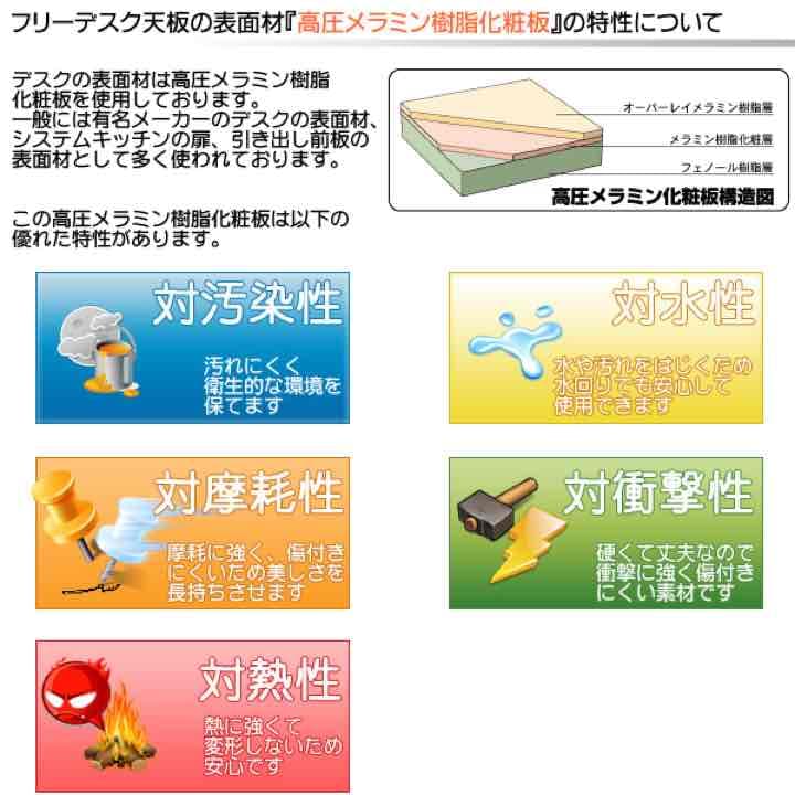 フリーデスク　150cm幅　奥行き50cmタイプと60cmタイプ　BE/WAL