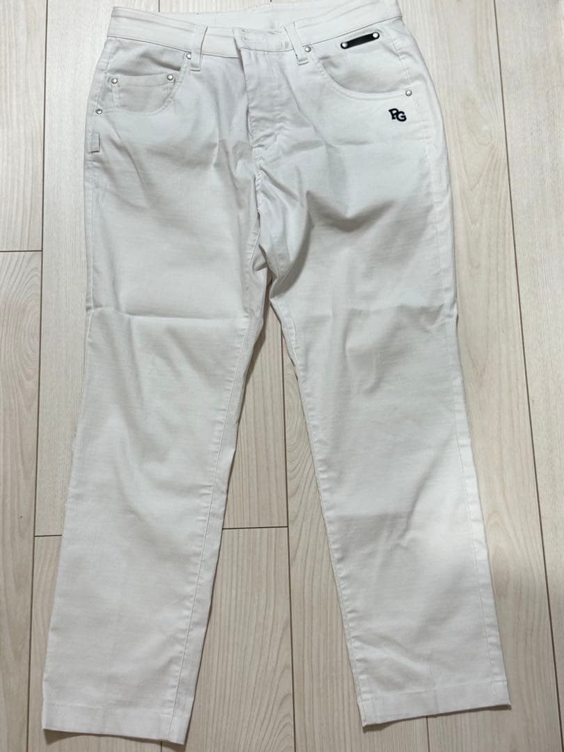 PGホワイトスリムフィットパンツ