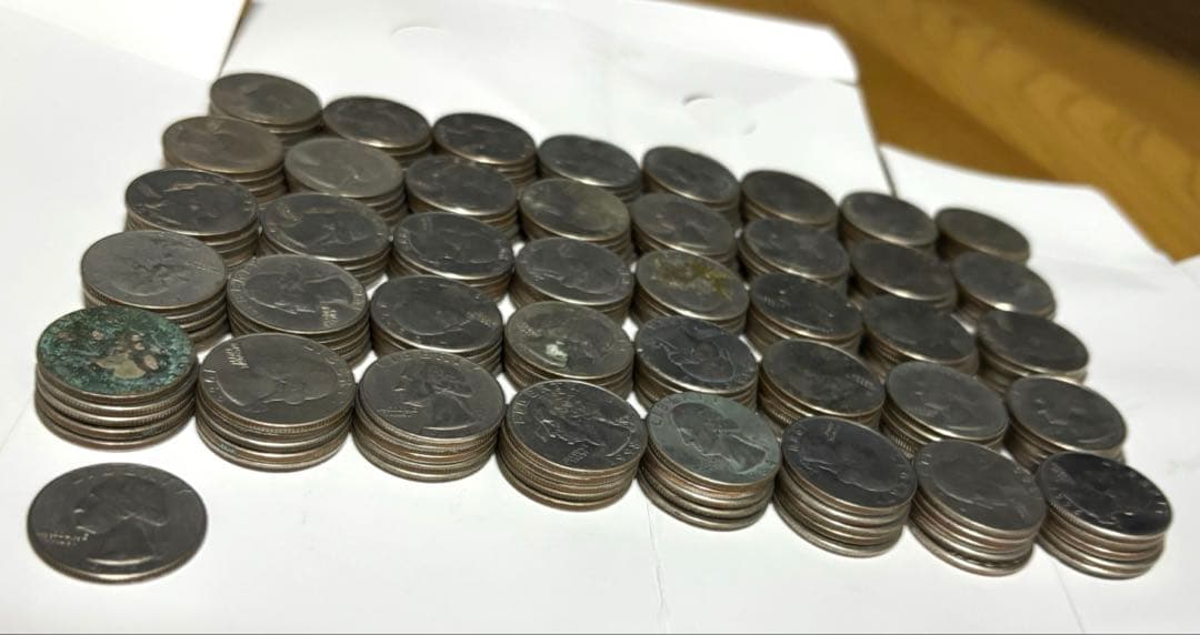 アメリカ　25セント硬貨　201枚　まとめて　外国