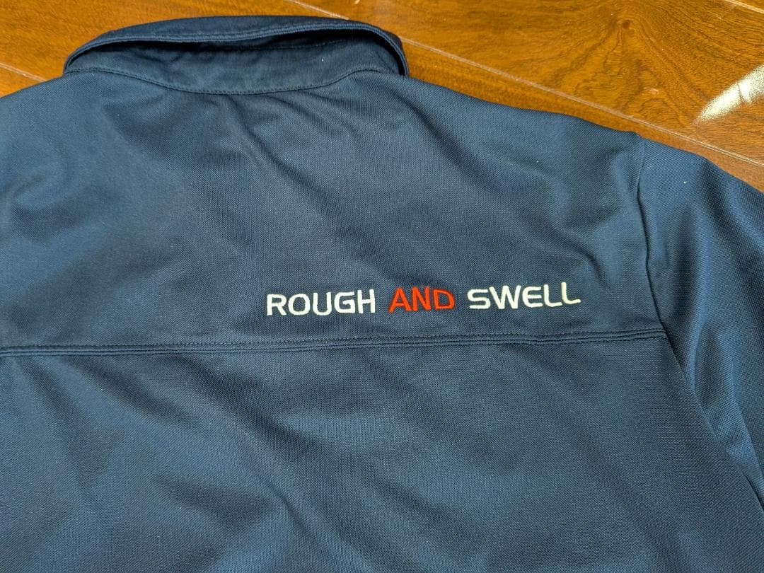 ラフ アンド スウェル 半袖 ポロシャツ 紺 ROUGH AND SWELL