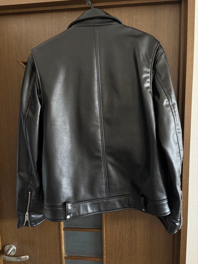 ZARA ライダースジャケット ダブル メンズ ブラック