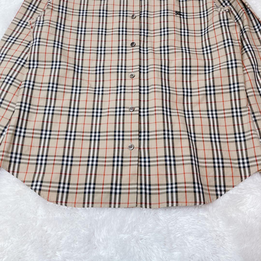 バーバリー シャツ ブラウス ノバチェック 長袖 コットン 42 XL