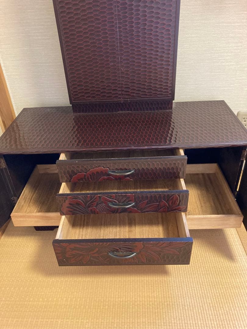 鏡、三面鏡、鎌倉彫