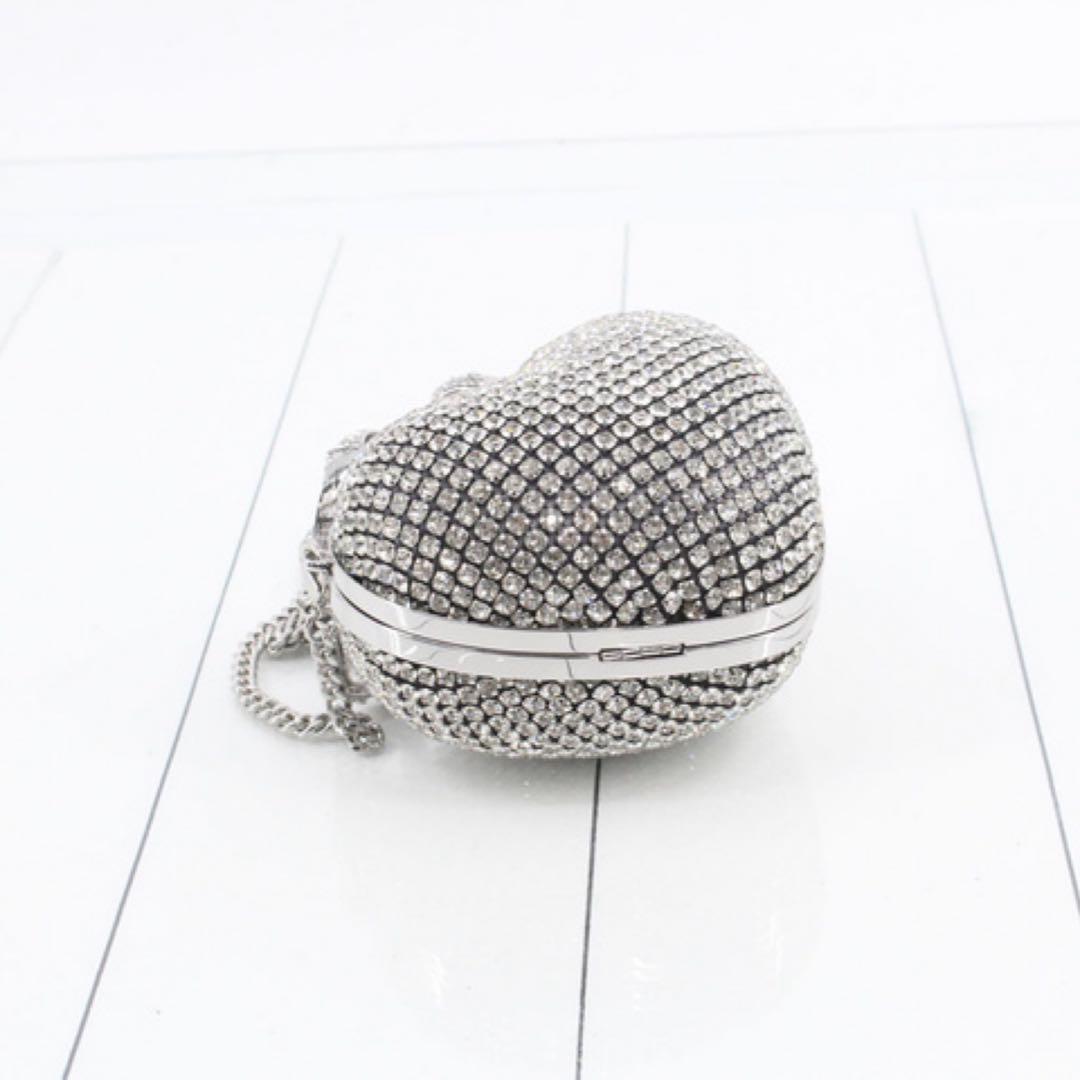 ✨極美品✨ crystal heart clutch パーティーバッグ