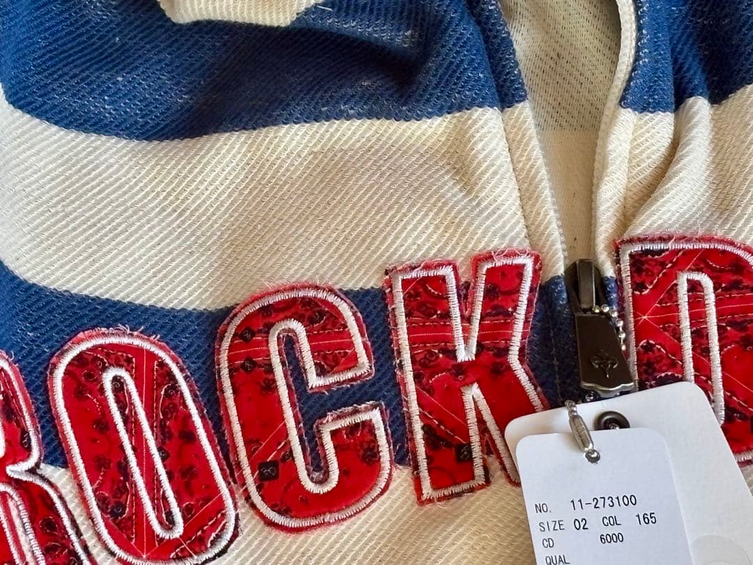 値下げ⭐︎新品【RockDude】ジャージフルZIPパーカー☆ブルー☆DWD