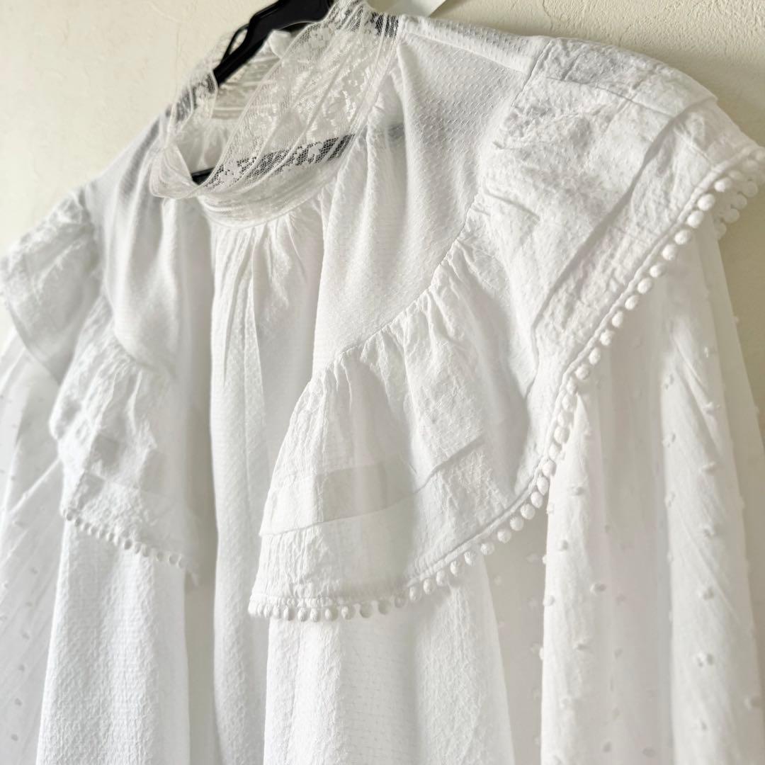 IENA LA BOUCLE ドビードットレースブラウス