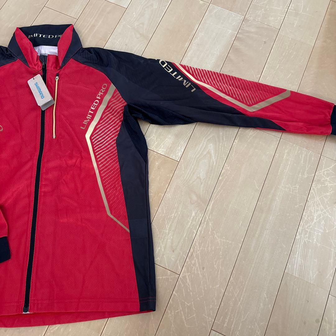 ☆新品☆シマノ　リミテッドプロ　フルジップシャツ　Lサイズ　レッド