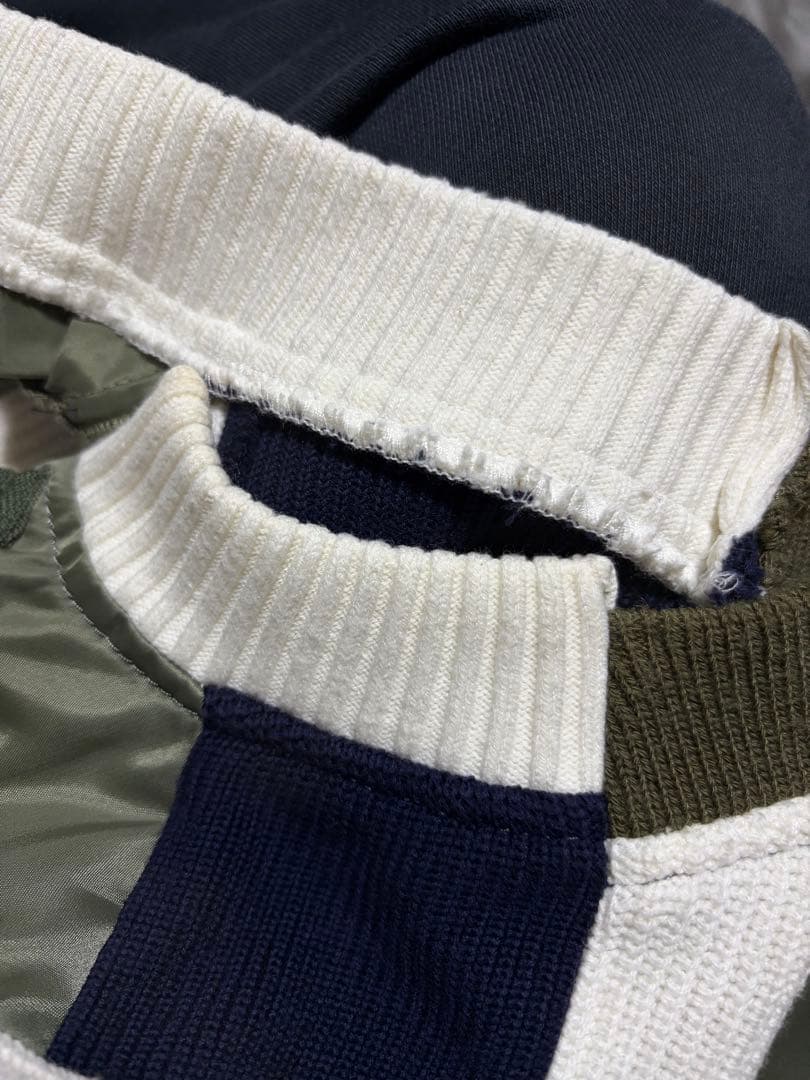 Sacai × Hank WillisThomas ライダース ニットジャケット