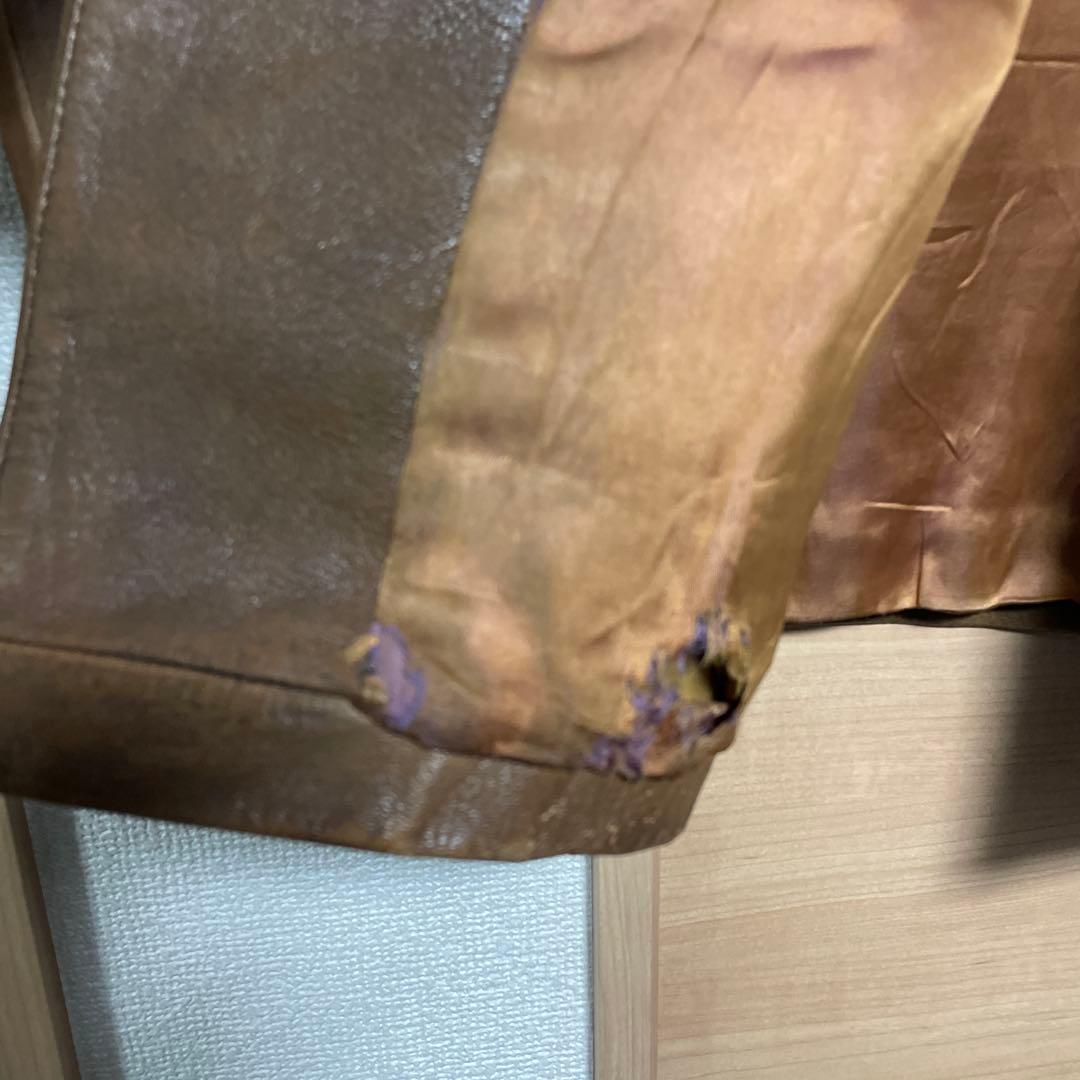 タ*ズ様 希少ユーロヴィンテージ古着 レザーカーコート スウェーデン軍 ゴートレ