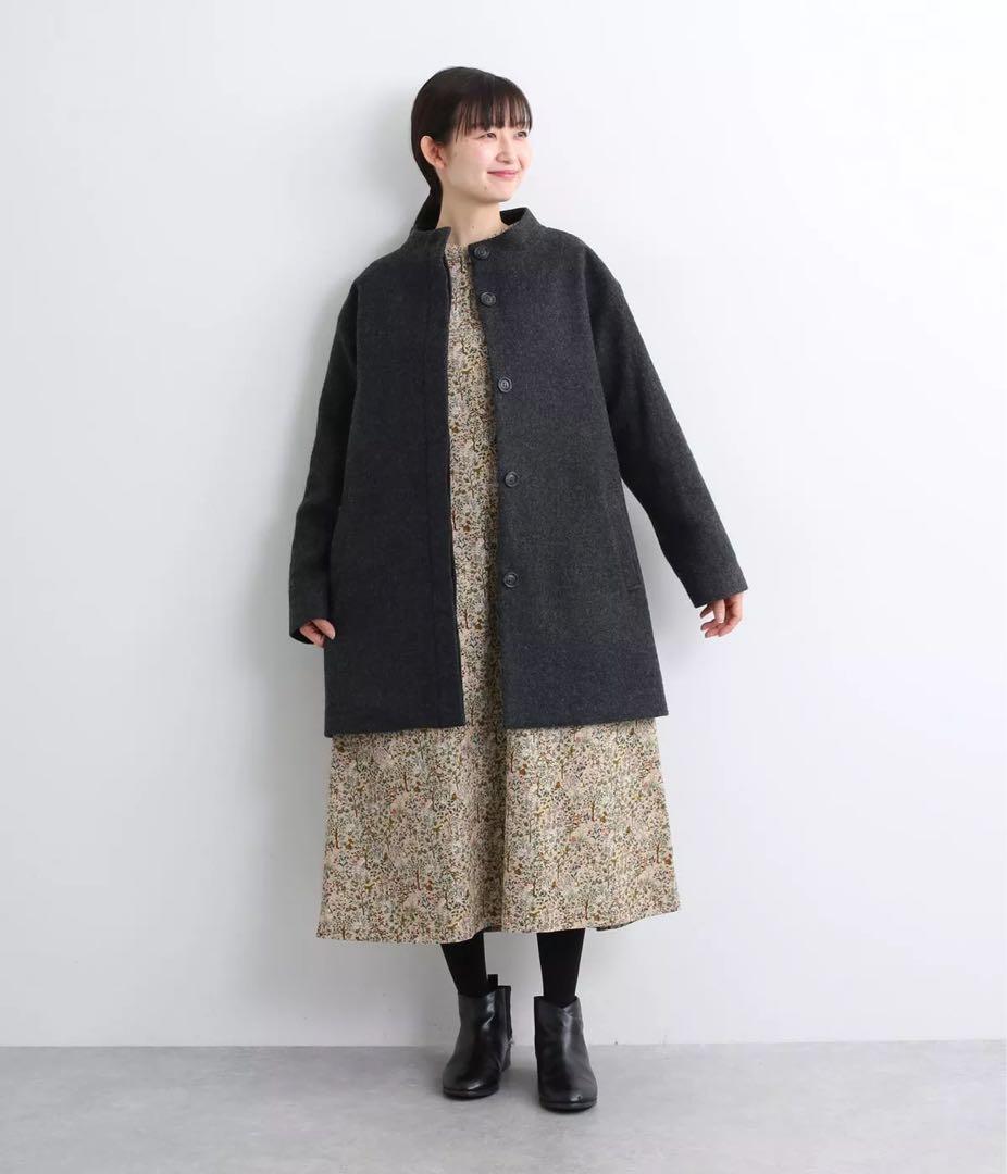 nofl✳︎美品フォレスト柄コーデュロイワンピース✳︎ベージュ✳︎定価19,580円