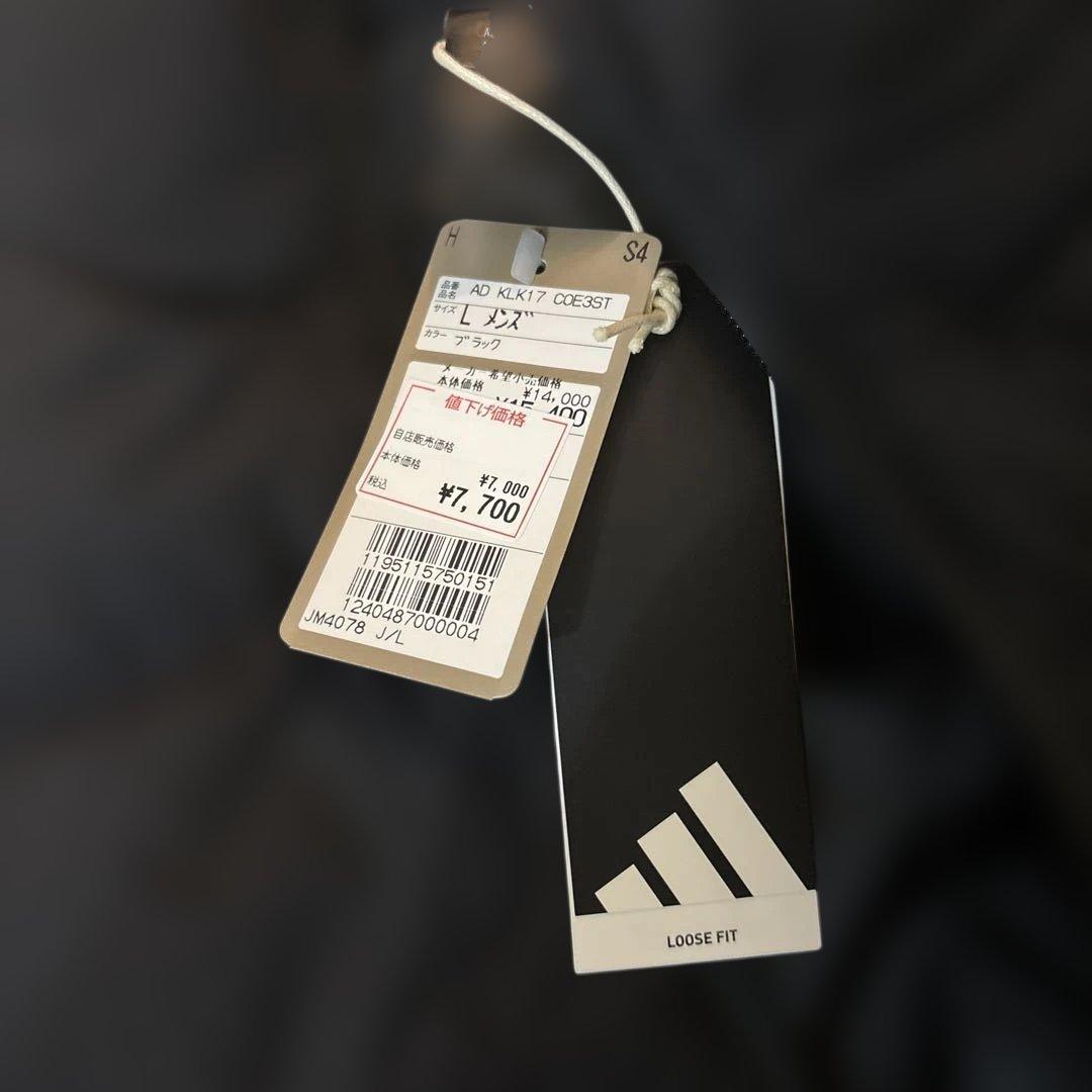 14000円　adidas 黒 ダウンベスト サイドストライプ