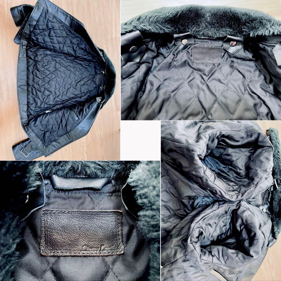 美品 Liugoo Leathers 馬革 ライダースジャケット 脱着式襟ボア