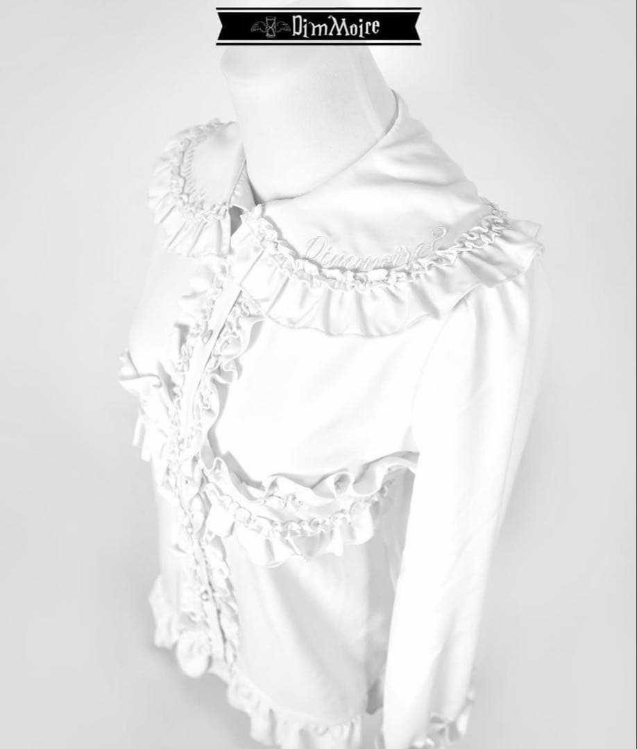 dimmoire 十字フリルブラウス White