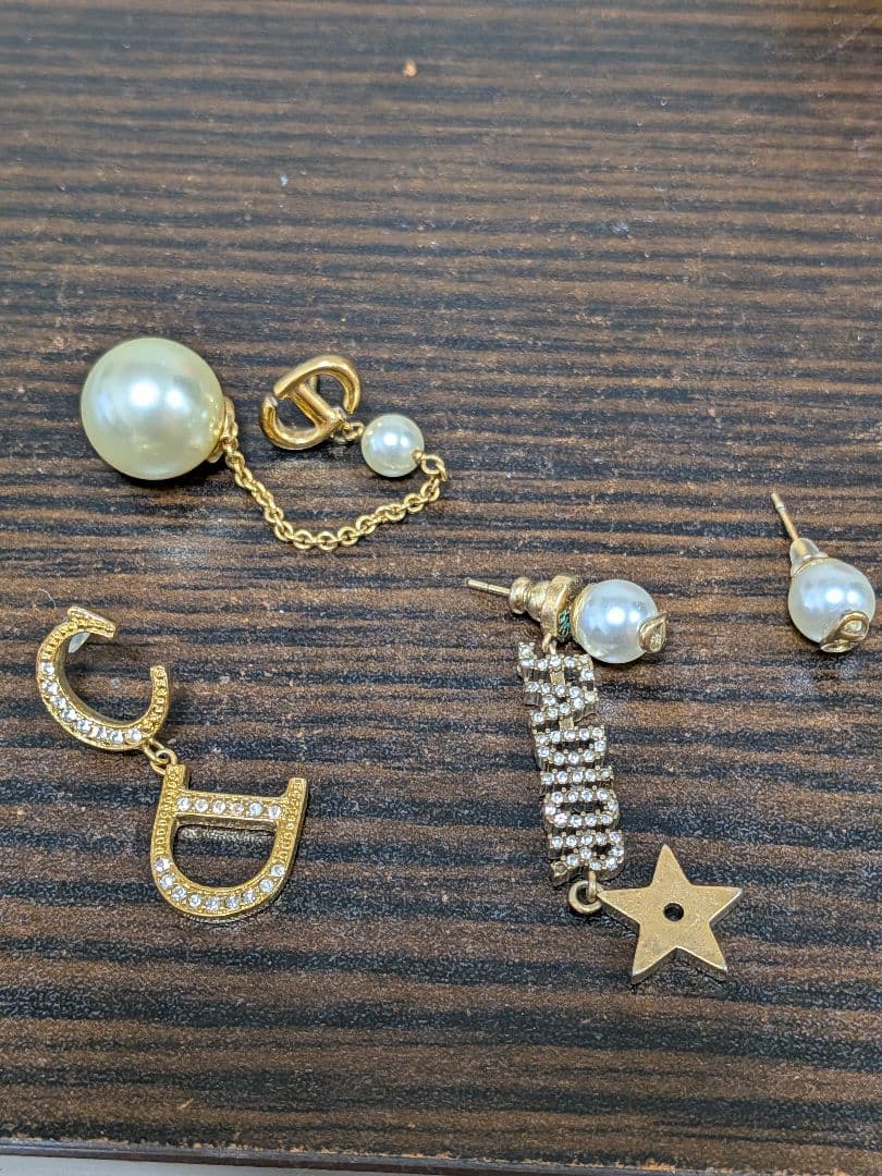 【４点セット】Christian Dior ピアス パール スター ロゴ