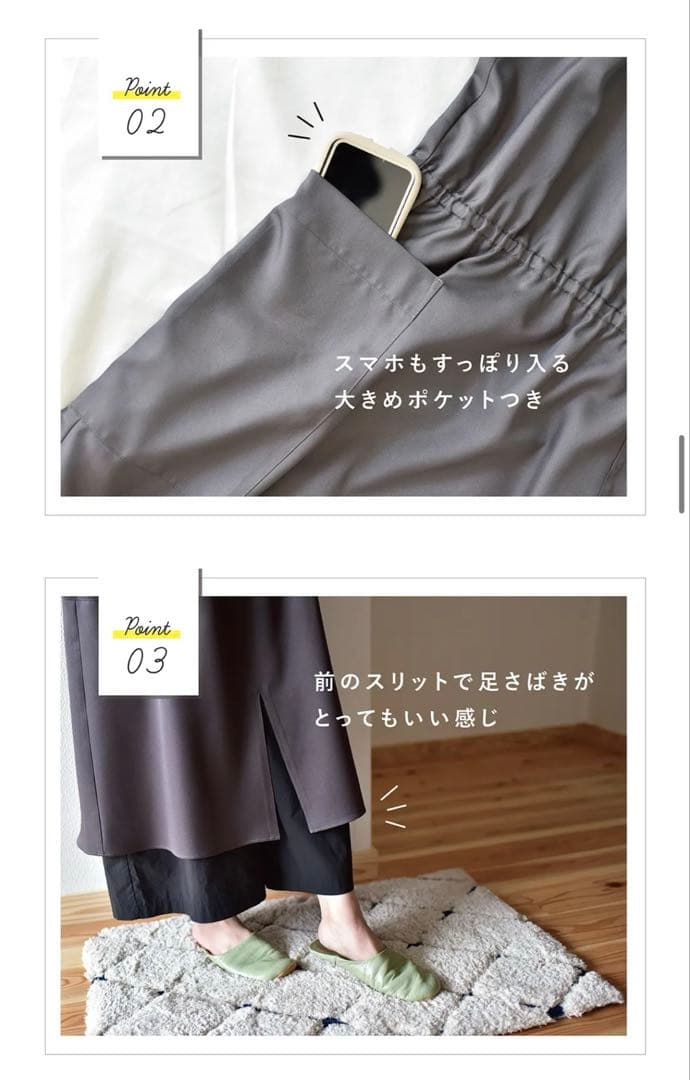 OUR シワになりにくいエプロン グレー　エプロンクリップ付き