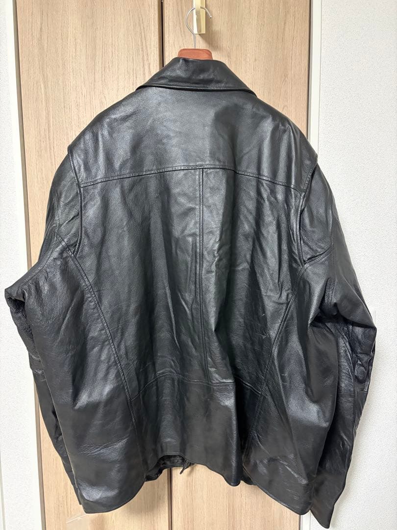 KING SIZE 90s ダブルライダースジャケット 5XL デッドストック