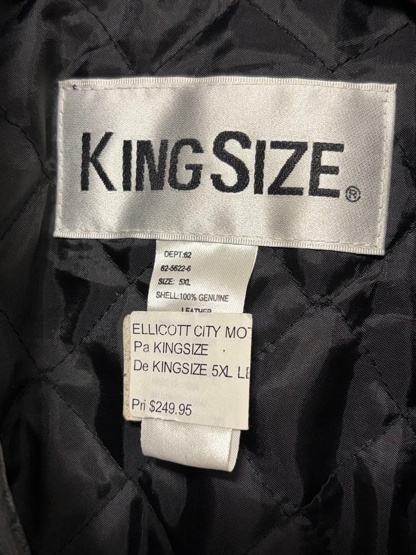 KING SIZE 90s ダブルライダースジャケット 5XL デッドストック