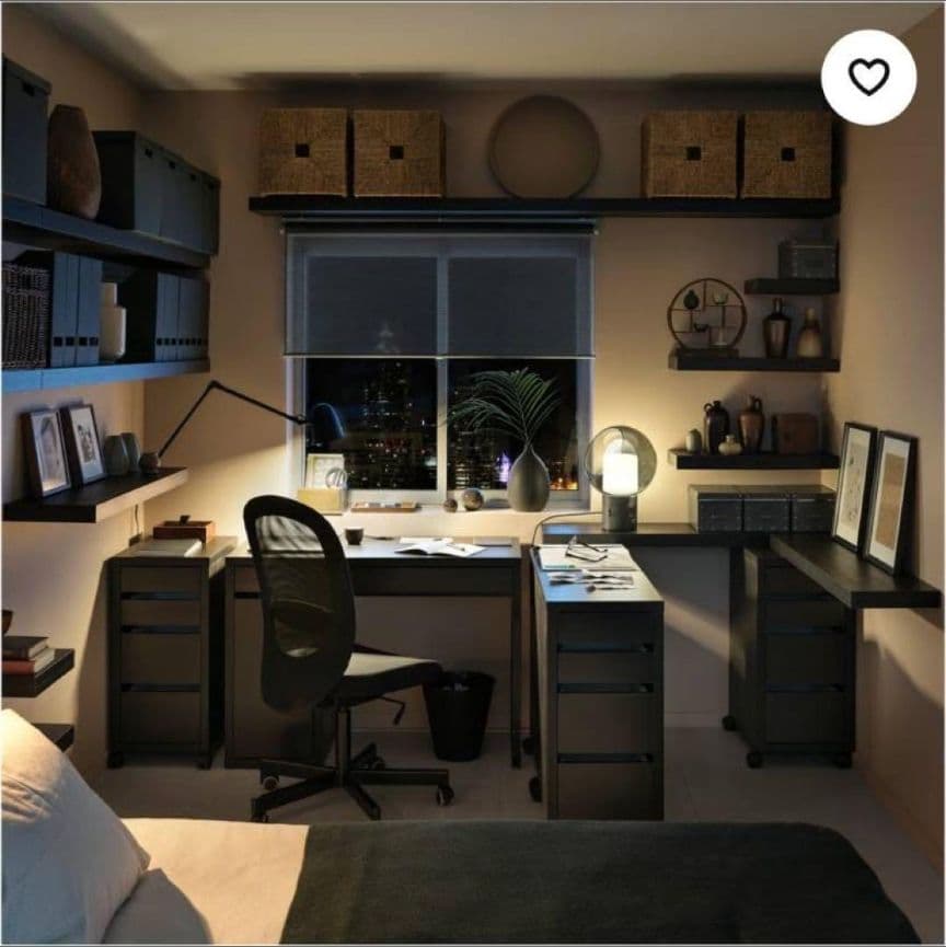 《送料込》IKEA ミッケ ブラック 作業机 学習机 デスク テーブル引出し