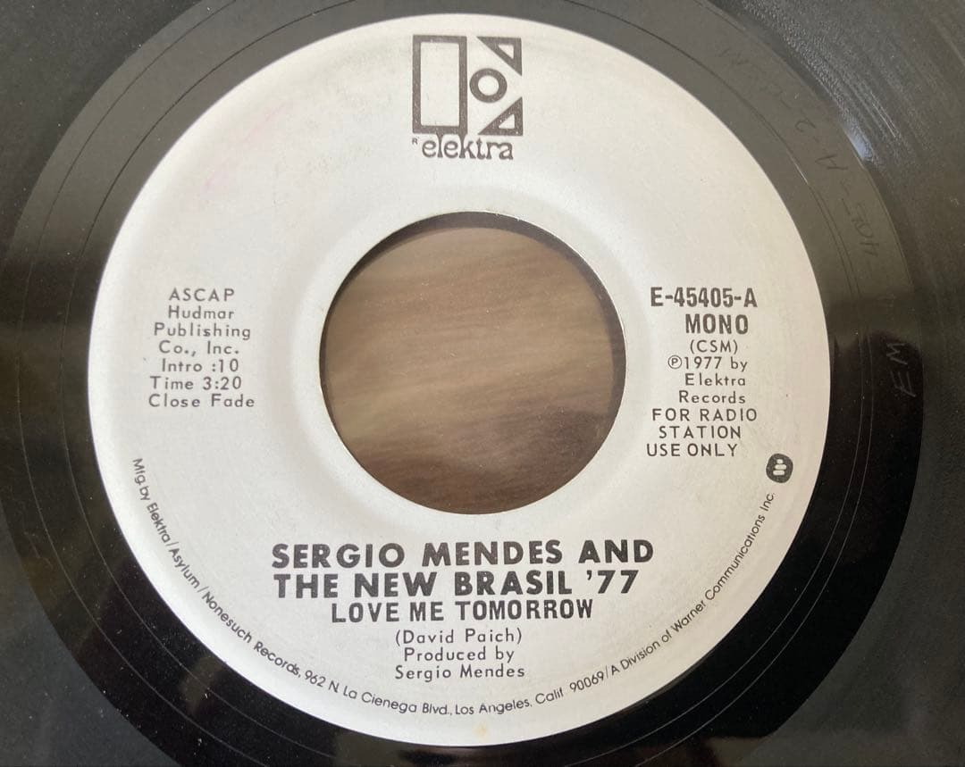 極レアUS白プロモ　Sergio Mendes/Love Me Tomorrow