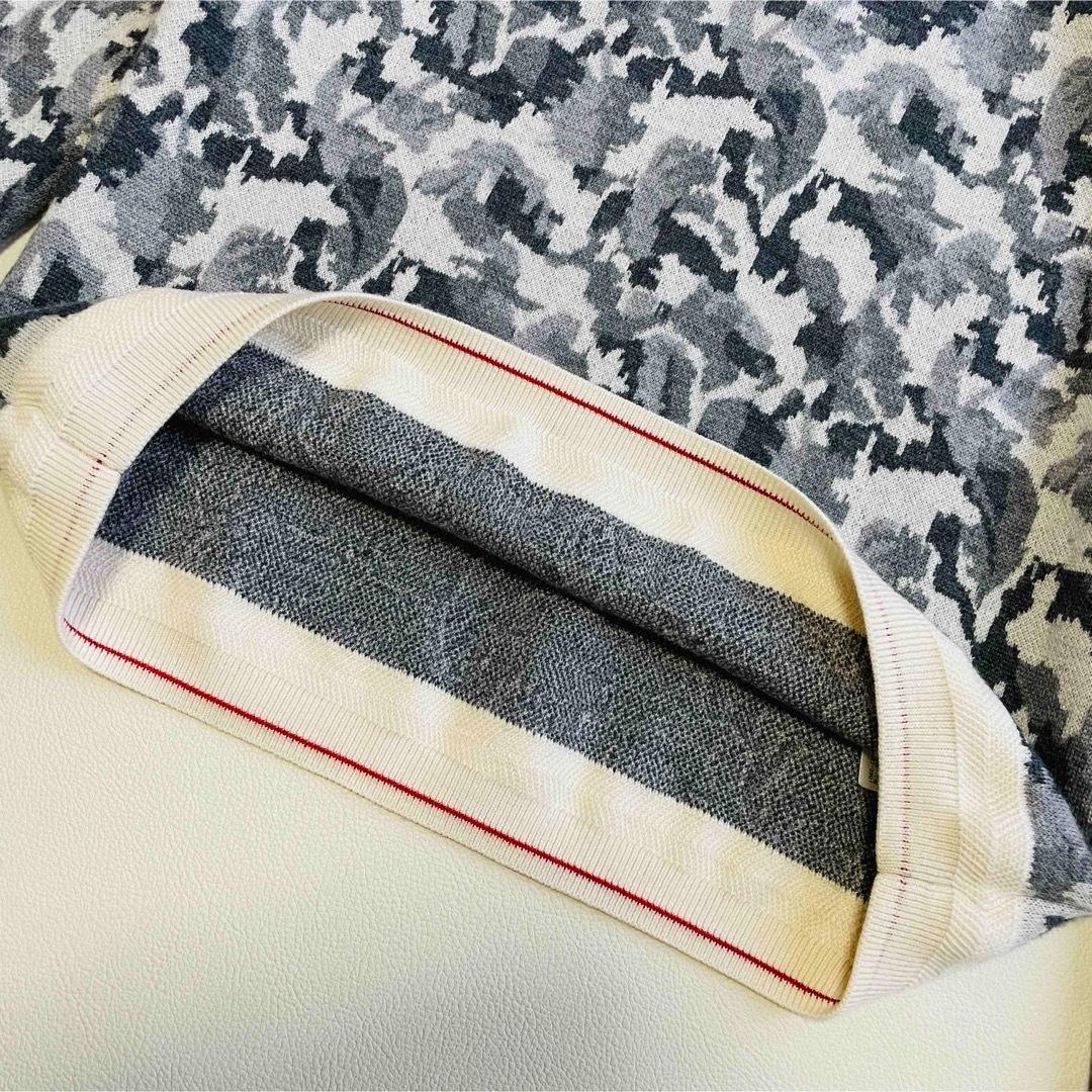 6792【美品】ブリーフィング　クルーネックニット　迷彩柄　2023年　カモフラ