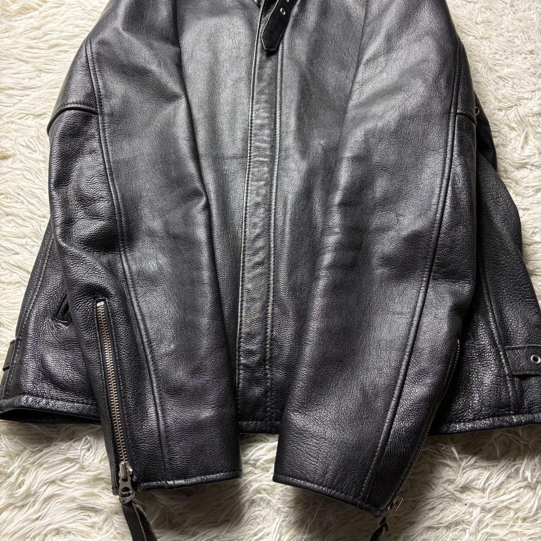 【極美品】Schott シングルライダースジャケット ゴートレザー L