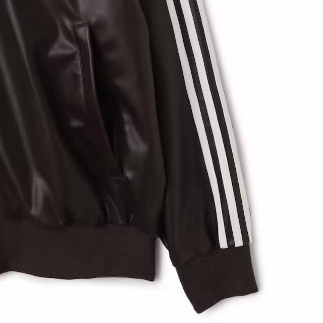 新品XS⭐️adidasスリーストライプ プレザー トラックトップ ダークブラウン