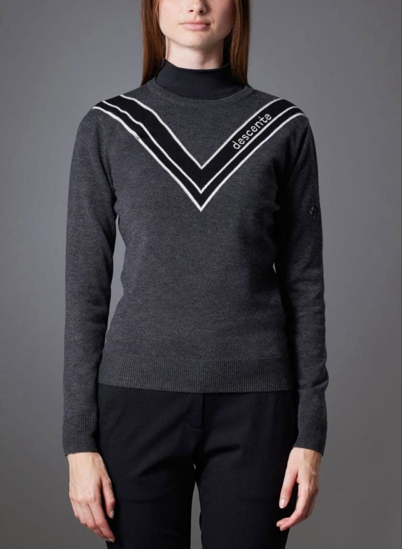 美品 DESCENTE デサント ゴルフ グレー セーター Mサイズ