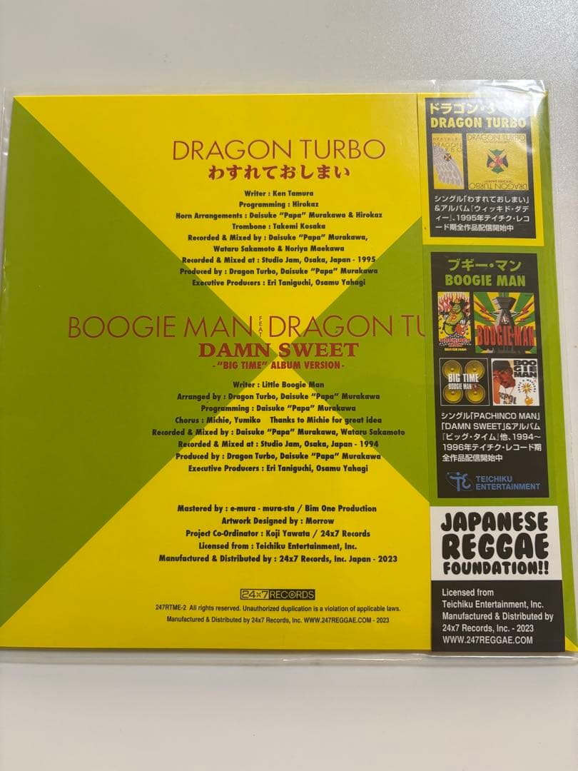 レコード ドラゴン ターボ わすれておしまい ジャパレゲ REGGAE まとめ売