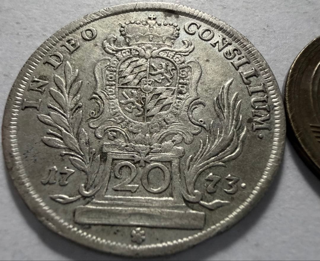 ミ*ト様 1773年ドイツ　バイエルン王国20クロイツァー銀貨