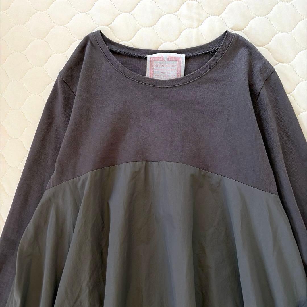 【美品】BEARDSLEY マルワンピ　バルーン　コクーン型　グレー