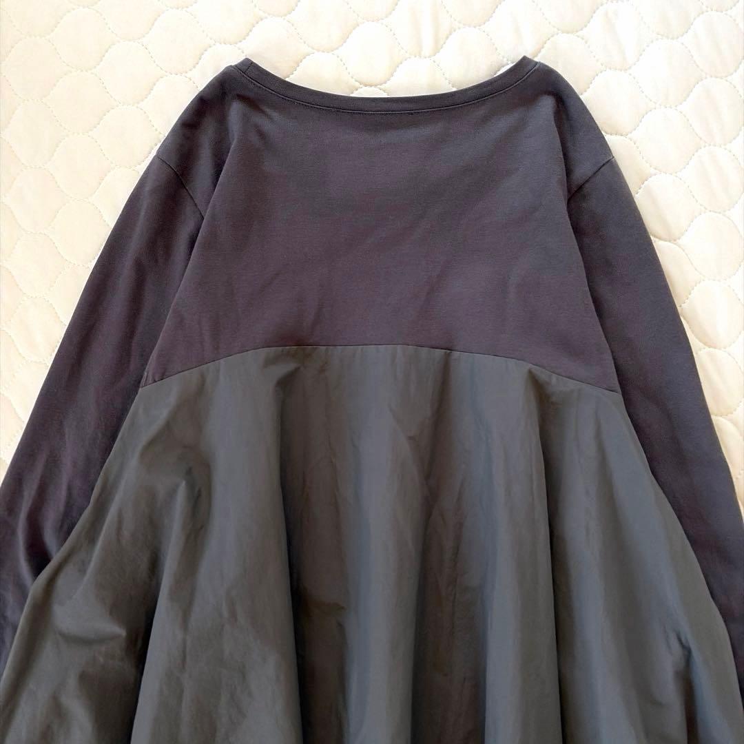 【美品】BEARDSLEY マルワンピ　バルーン　コクーン型　グレー