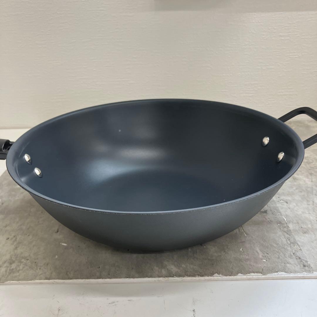 ⚫︎8/0311i08 サンホ 鉄製深型 フライパン 32cm
