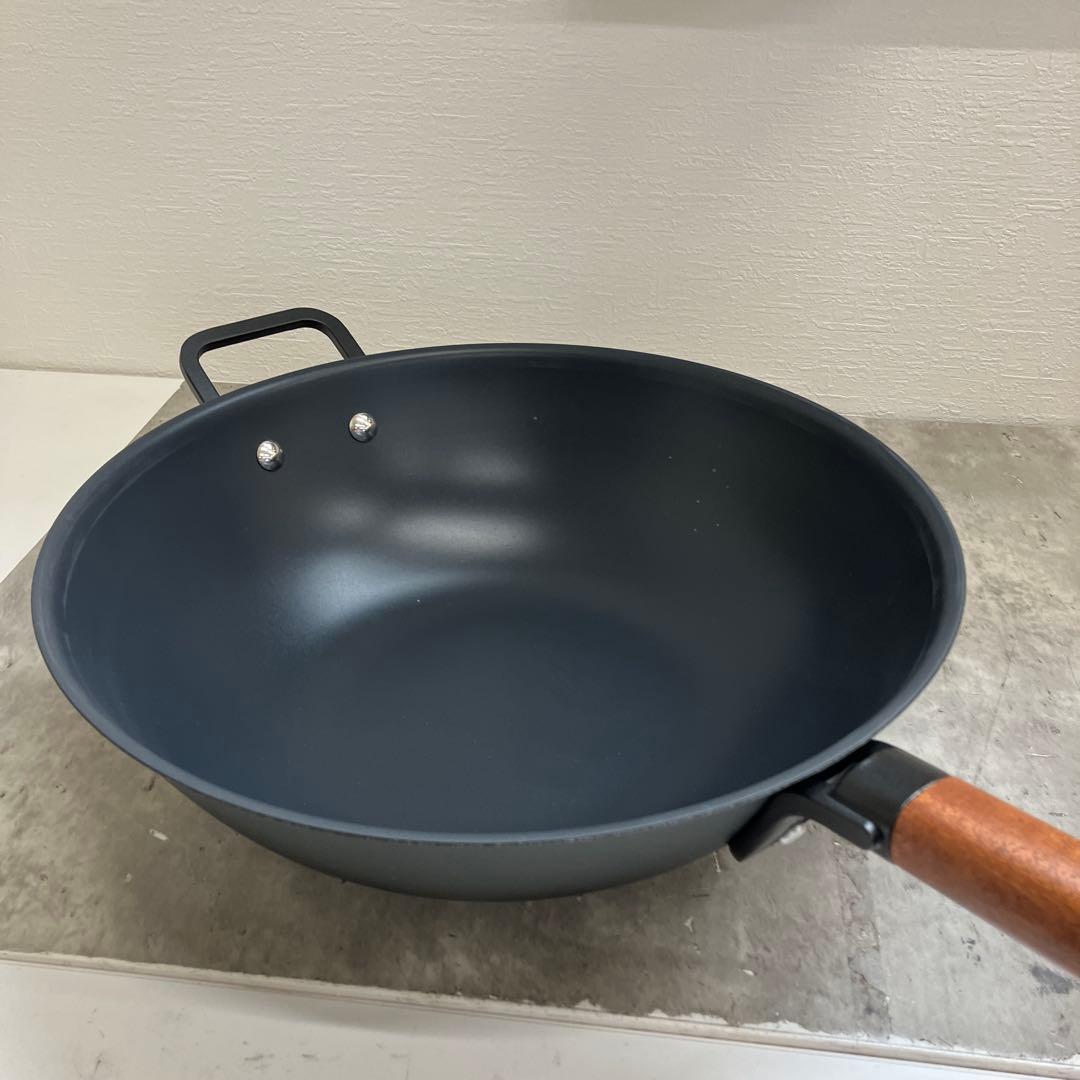 ⚫︎8/0311i08 サンホ 鉄製深型 フライパン 32cm