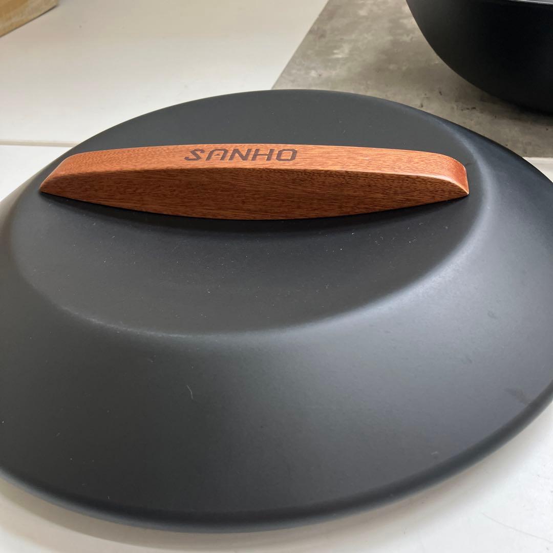 ⚫︎8/0311i08 サンホ 鉄製深型 フライパン 32cm