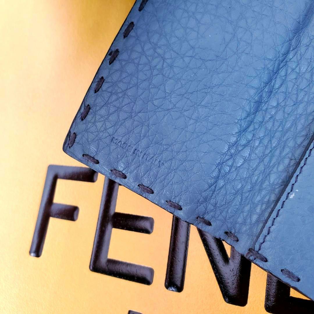 良品 定番 フェンディ セレリア 人気モデル キーケース 6連 ブルーグレー