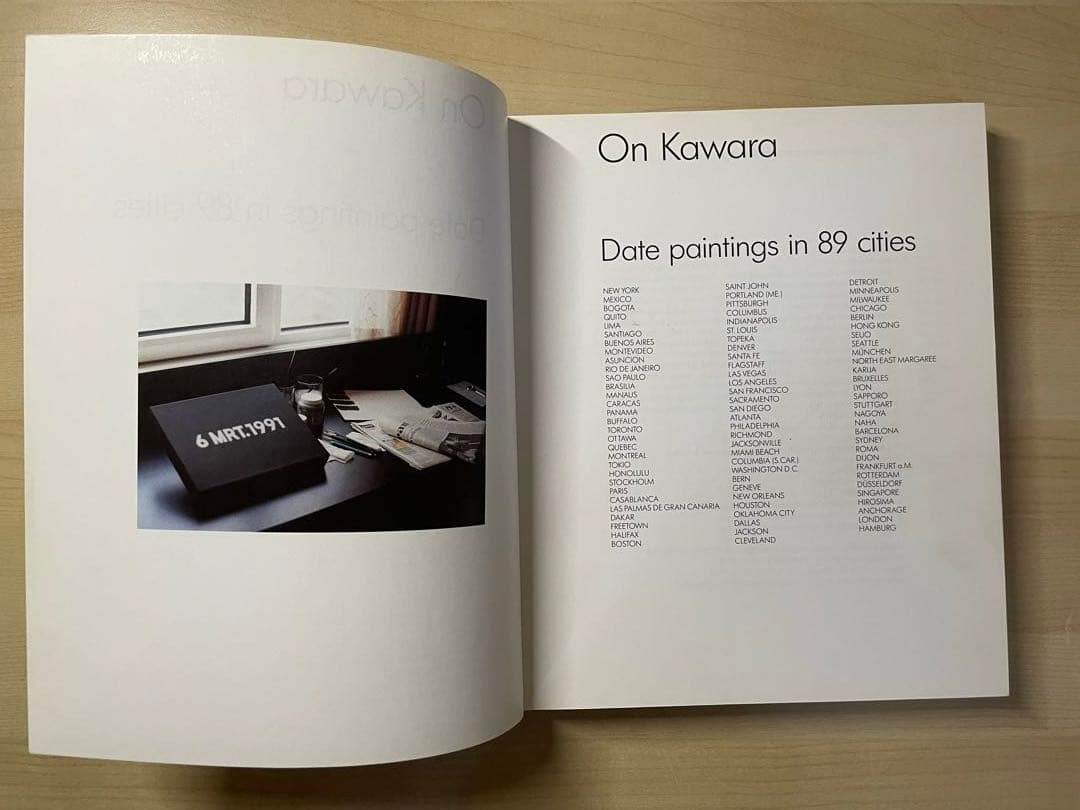 アート・デザイン・音楽 On Kawara Date paintings in 89 cities