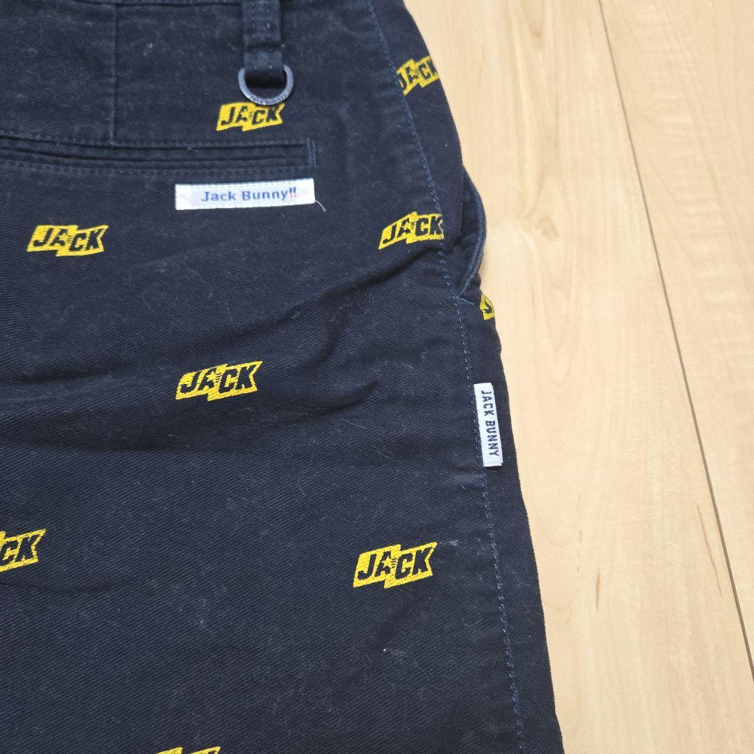 ゴルフウェア　Jack Bunny!! 黒 ロゴプリント ミニスカート