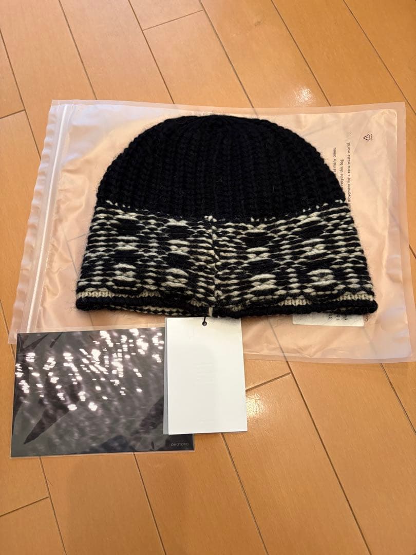 帽子 OHOTORO Weaving Knit Beanie black
