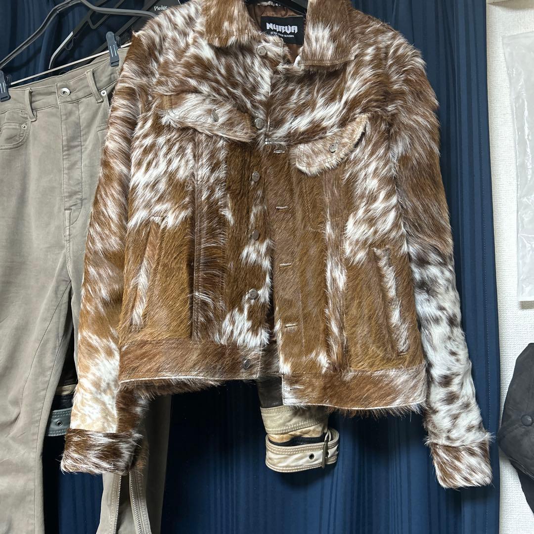 入手不可‼️nyrva cow hide fur jacket sizeL相当