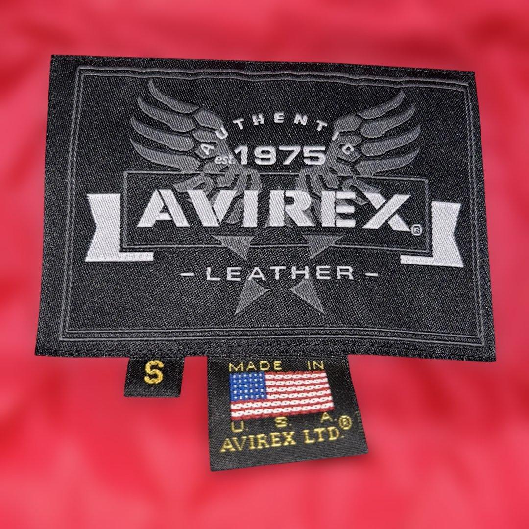 革*ー様 USA製 AVIREX アヴィレックス レザーライダースジャケット シ