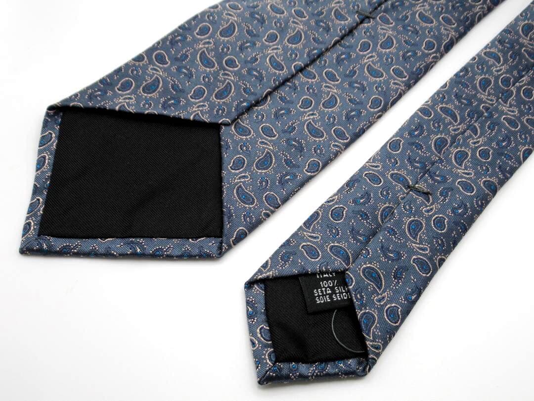 TIEYOURTIE タイユアタイ シルク ネクタイ ペイズリー柄 ブルー系