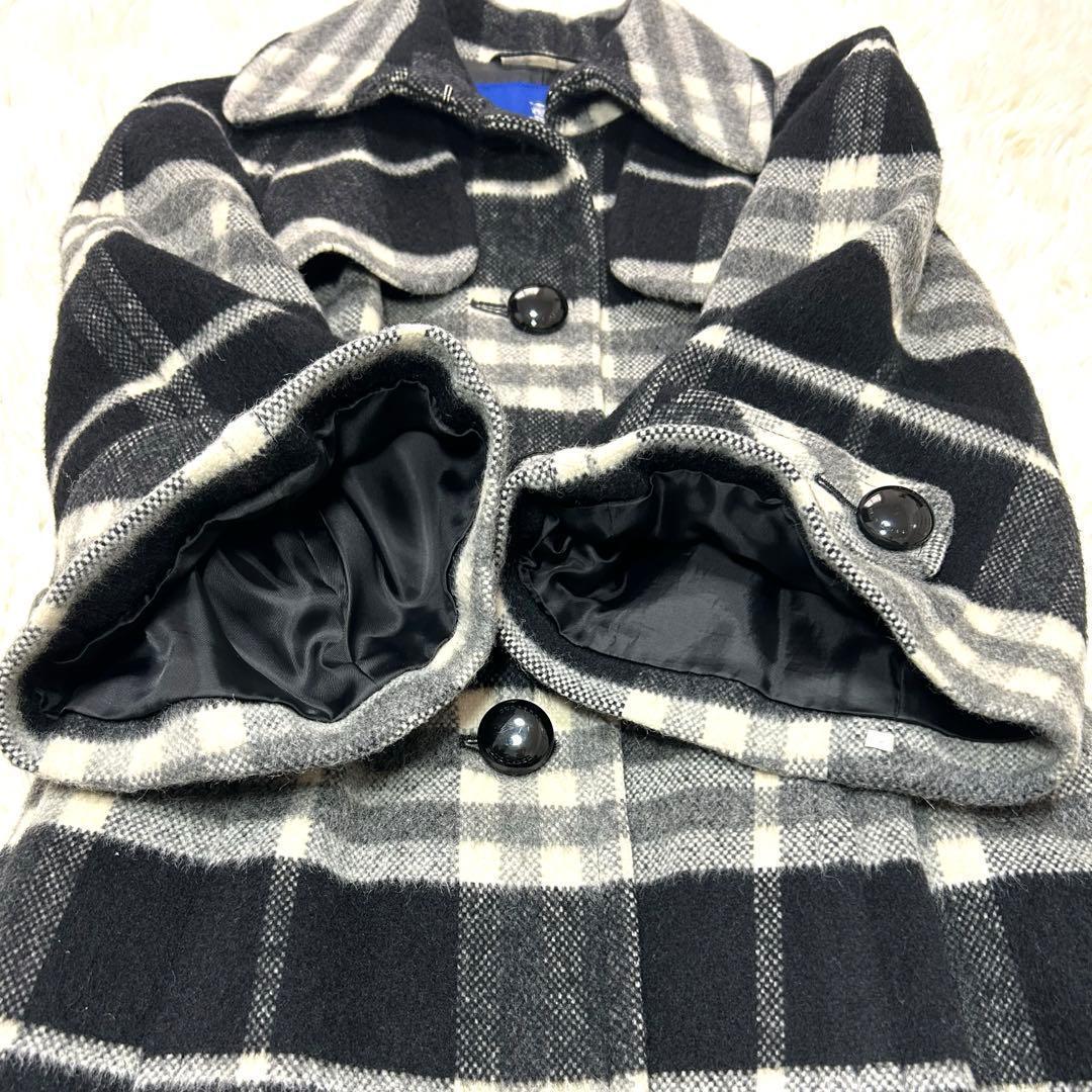 BURBERRYブルーレーベル　ノバチェック　アルパカ　モヘア　38